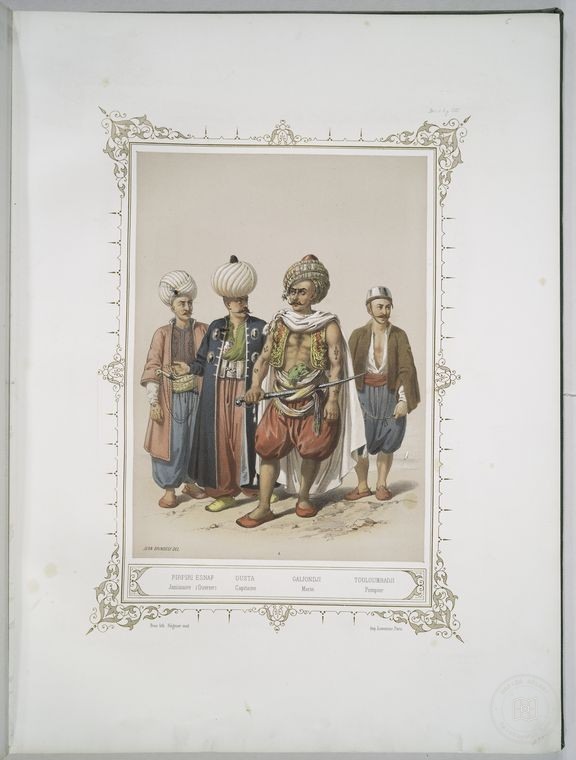 Ottoman People, Soldiers, Officers, Costumes — Portrait from the archive