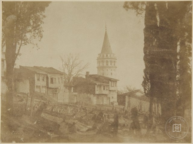 Galata Tower and Wooden Homes · 1852 · Ernest De Caranza Photo