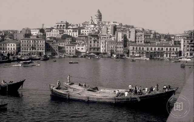Opinion on Galata from Bridge in 7098- 1940s and Mavnas
