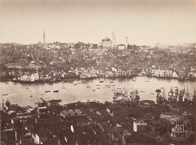 Galata Kulesi'nden Süleymaniye · Abdullah Fréres · 1865