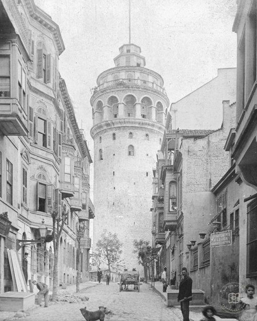 Galata Kulesi Büyükhendek Caddesi, 1900'ler