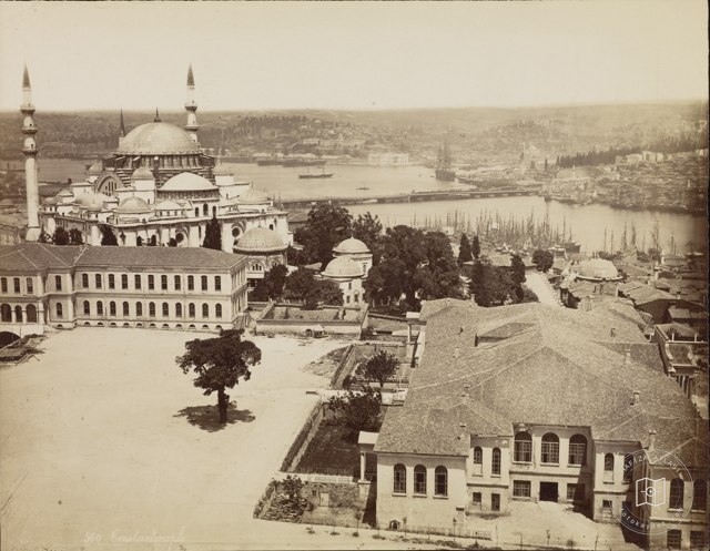 Beyazıt Tower from Süleymaniye · Felix Bonfils · 1869