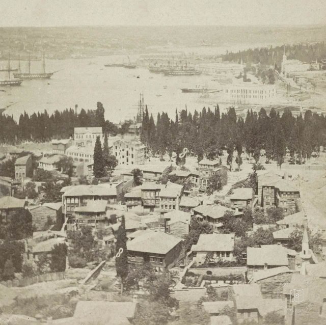 Galata Kulesi'nden Kasımpaşa Sophus Williams & E. Linde & Co. 1860 - 1890