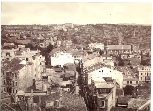 Galata Kulesi’nden Beyoğlu Yönü Felix Bonfils fotoğraf