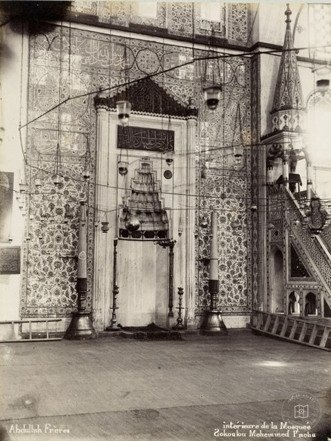 Kadırga Sokollu Mehmet Pasha Mosque Mihrap and Minberi · Abdullah Fréres Photo