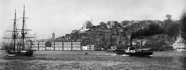 Fındıklı-Cihangir-Galata bölgesi denizden görünümü