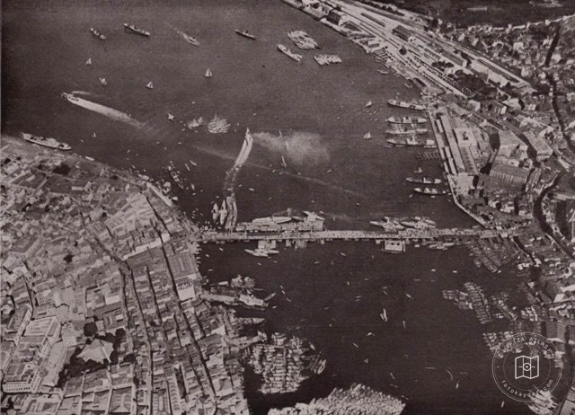 1909 Yılında Havadan Galata Köprüsü