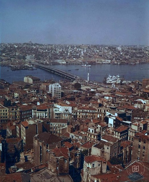 Galata Tower from Azapkapı Direction · 1957