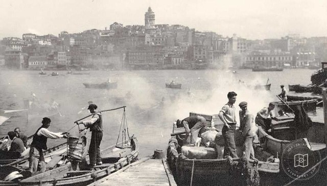Haliç · Galata · 1948 Othmar Pferschy Fotoğrafı