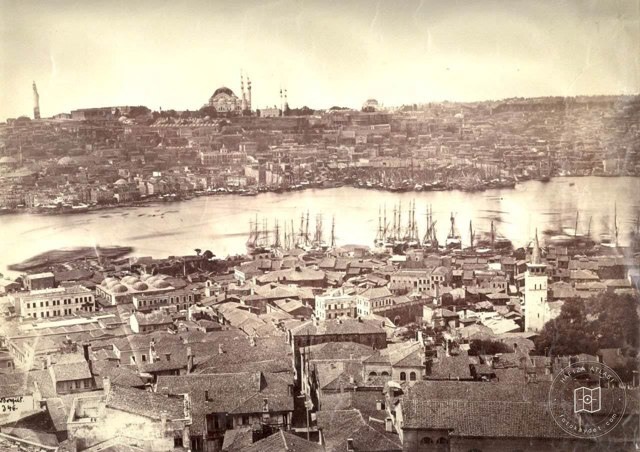 Galata Kulesi’nden Süleymaniye Yönü Felix Bonfils fotoğrafı