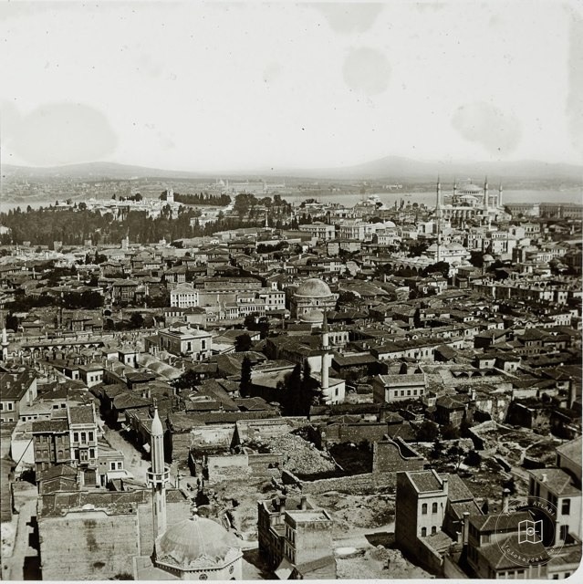 Beyazıt Tower from Sultanahmet · 1850s Levy et fils photo