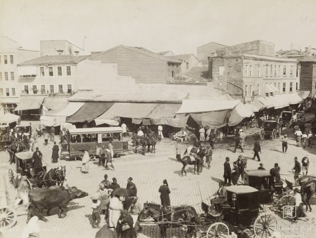 Eminönü Meydanı, Atlı Tramvay · Abdullah Fréres Fotoğrafı
