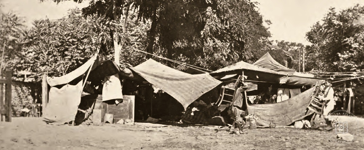 Tents sheltering survivors of the 1894 earthquake
