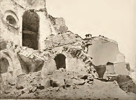A small inn damaged in the earthquake of 10 July 1894