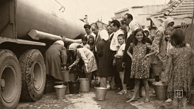 Water delivery to neighborhoods by tanker