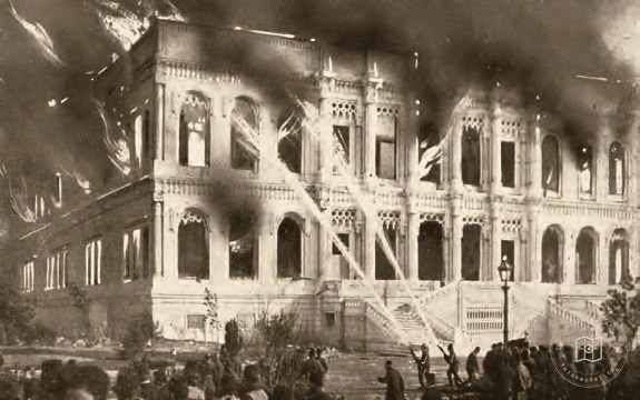 The fire at Çırağan Palace on 20 January 1910 and its aftermath