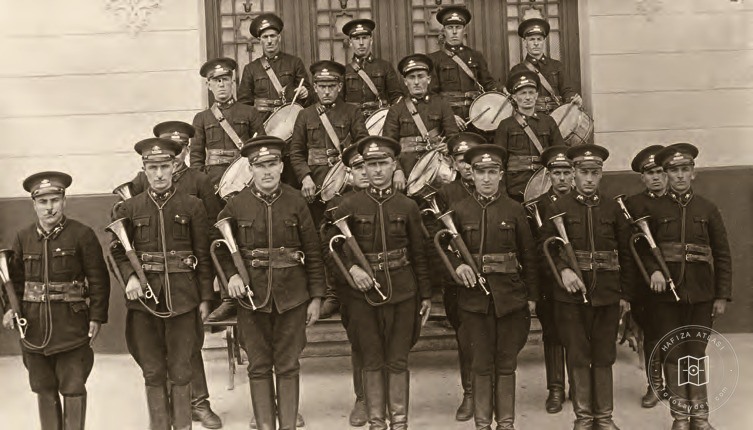 The fire brigade bugle and drum corps