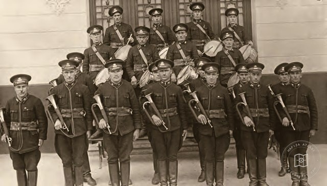 The fire brigade bugle and drum corps