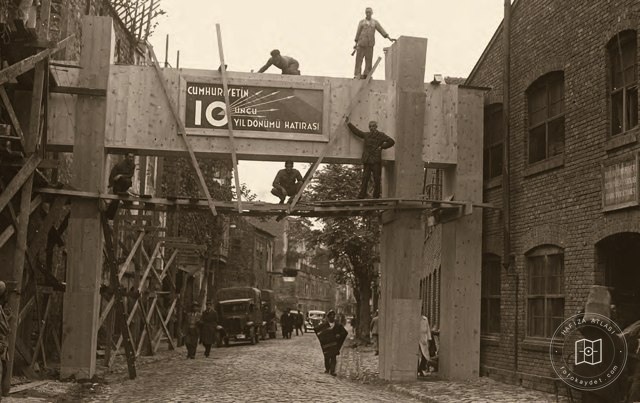 Preparations for the Republic's tenth anniversary in Istanbul, 1933