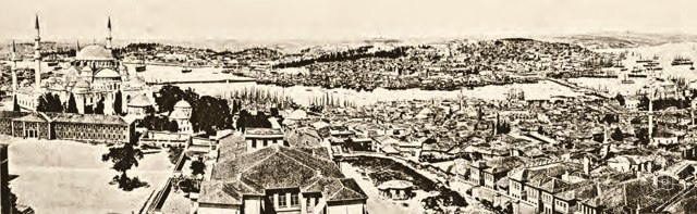 Panoramas of Istanbul from Beyazıt and Galata