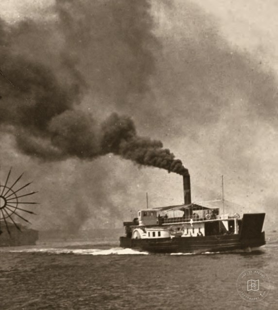 Paddle-wheel car ferry
