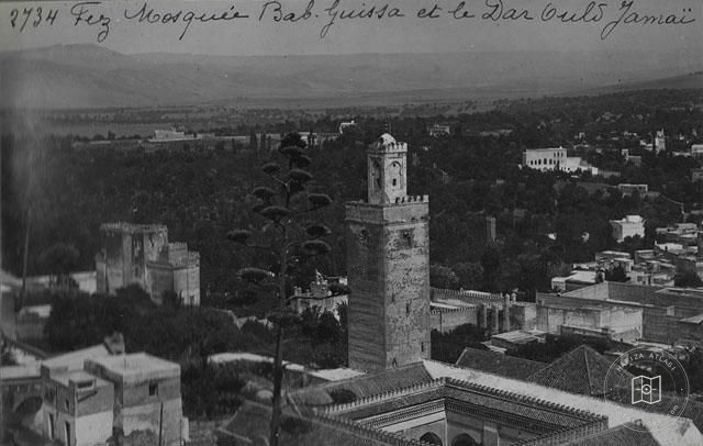 Fes — Bab Gissa Camii ve Dâr Camaî’ye yüksekten bakış
