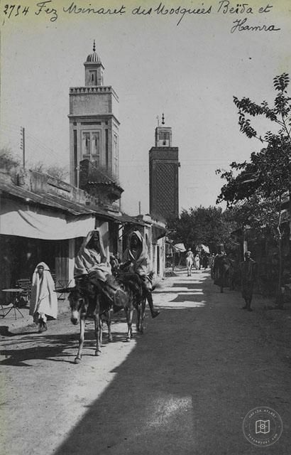 Fes — Beyda ve Hamra camilerinin minareleri