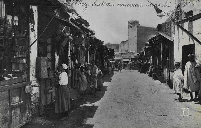 Fez — general view of new market (suq)