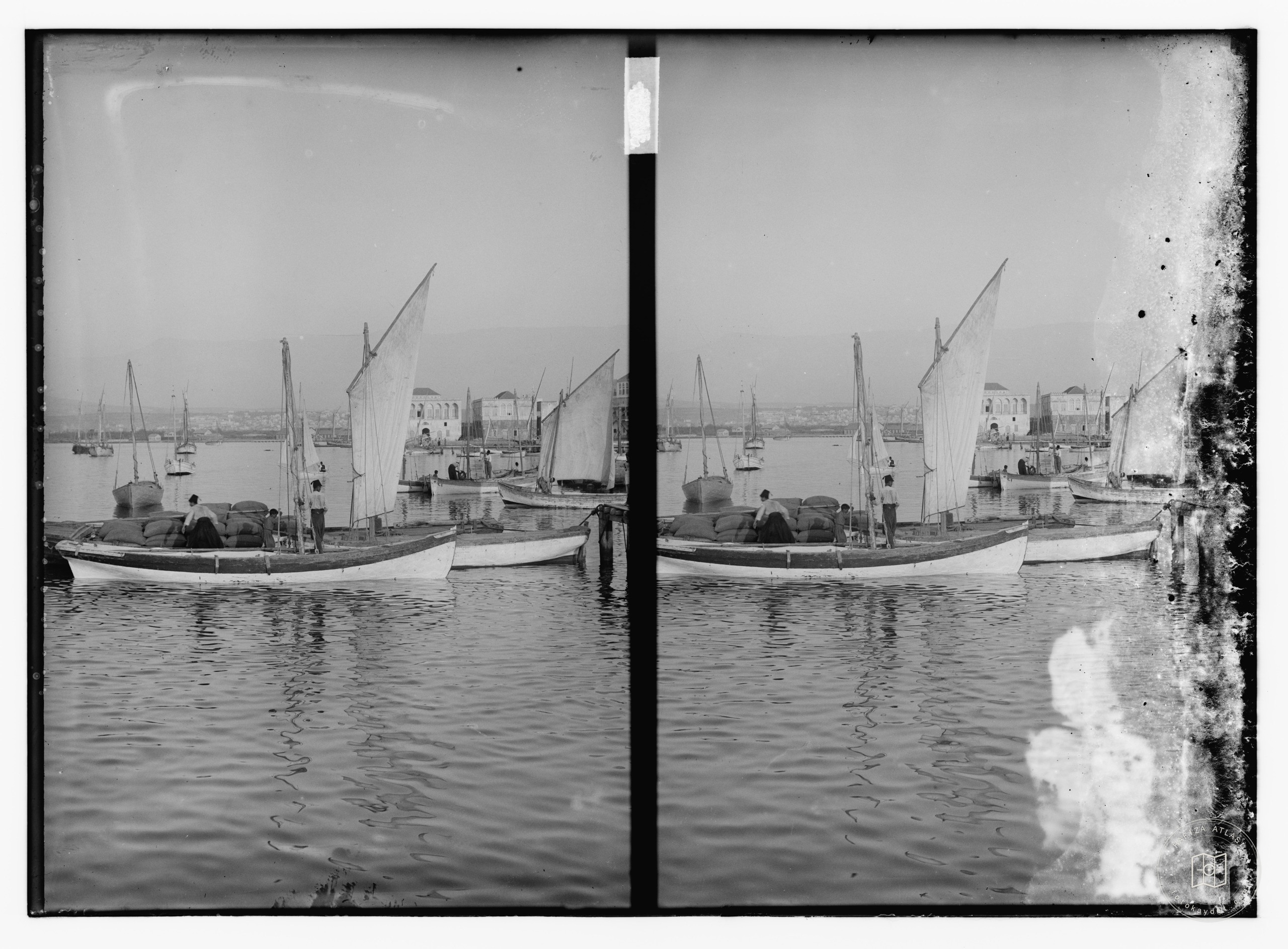 Boats in harbor, Syria