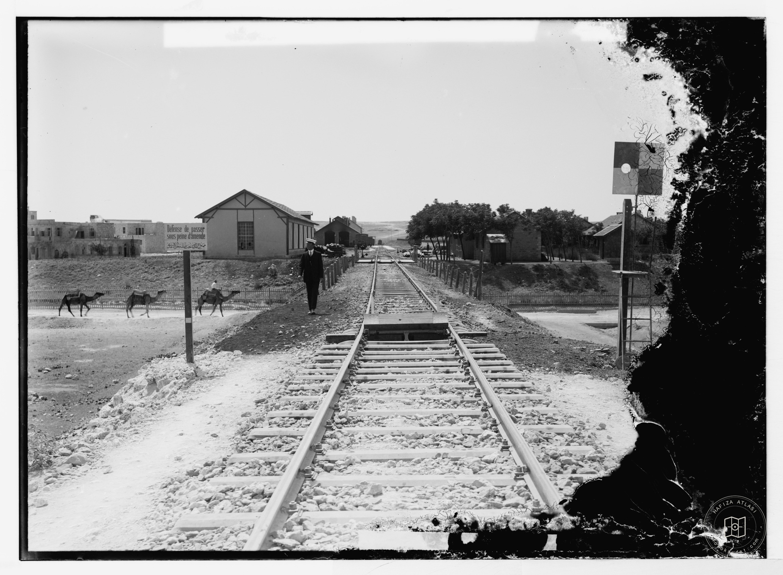 German Baghdad Railway, 190_. The boundary between the French and German lines at Aleppo