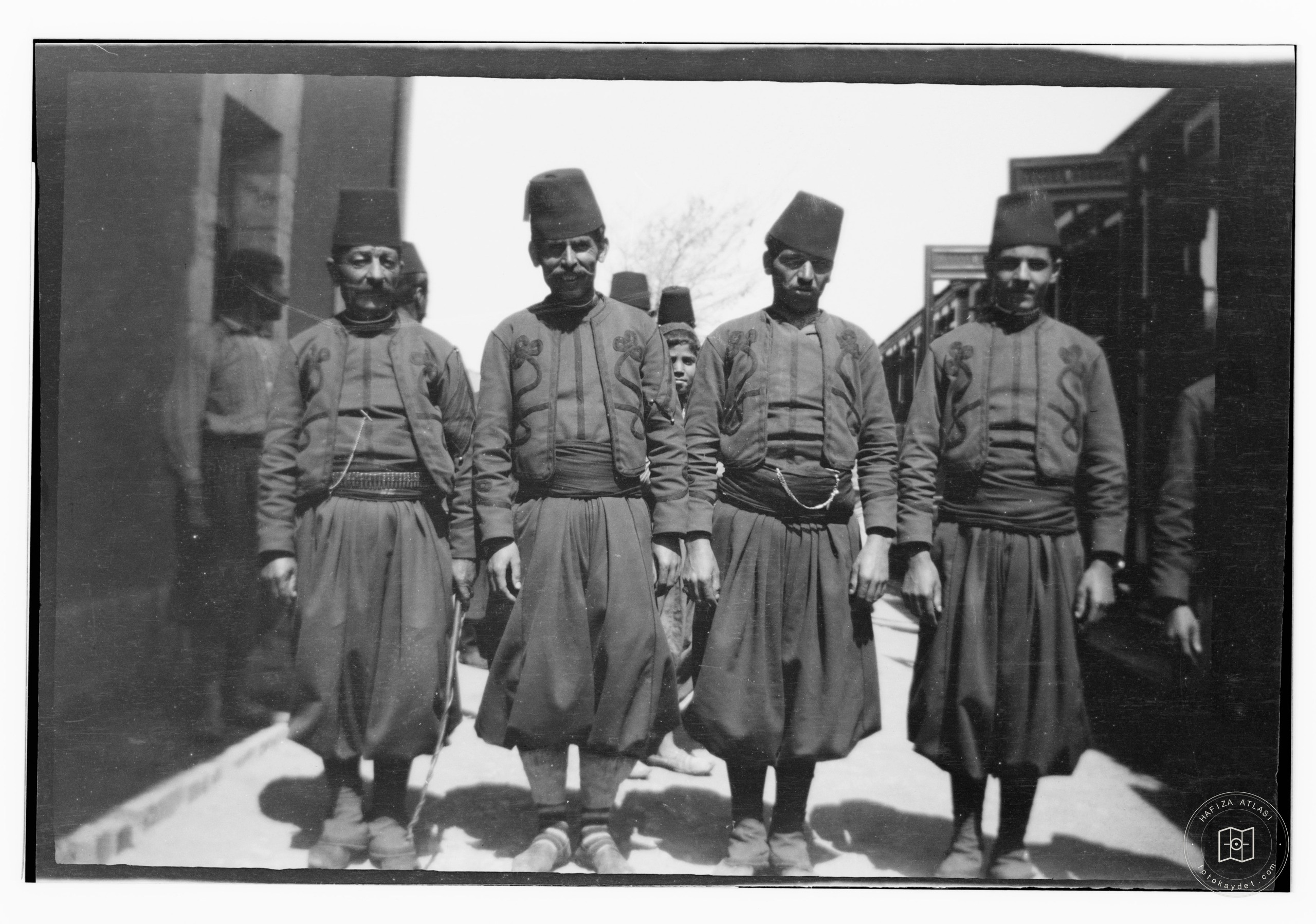 Men in traditional dress at Palmyra?