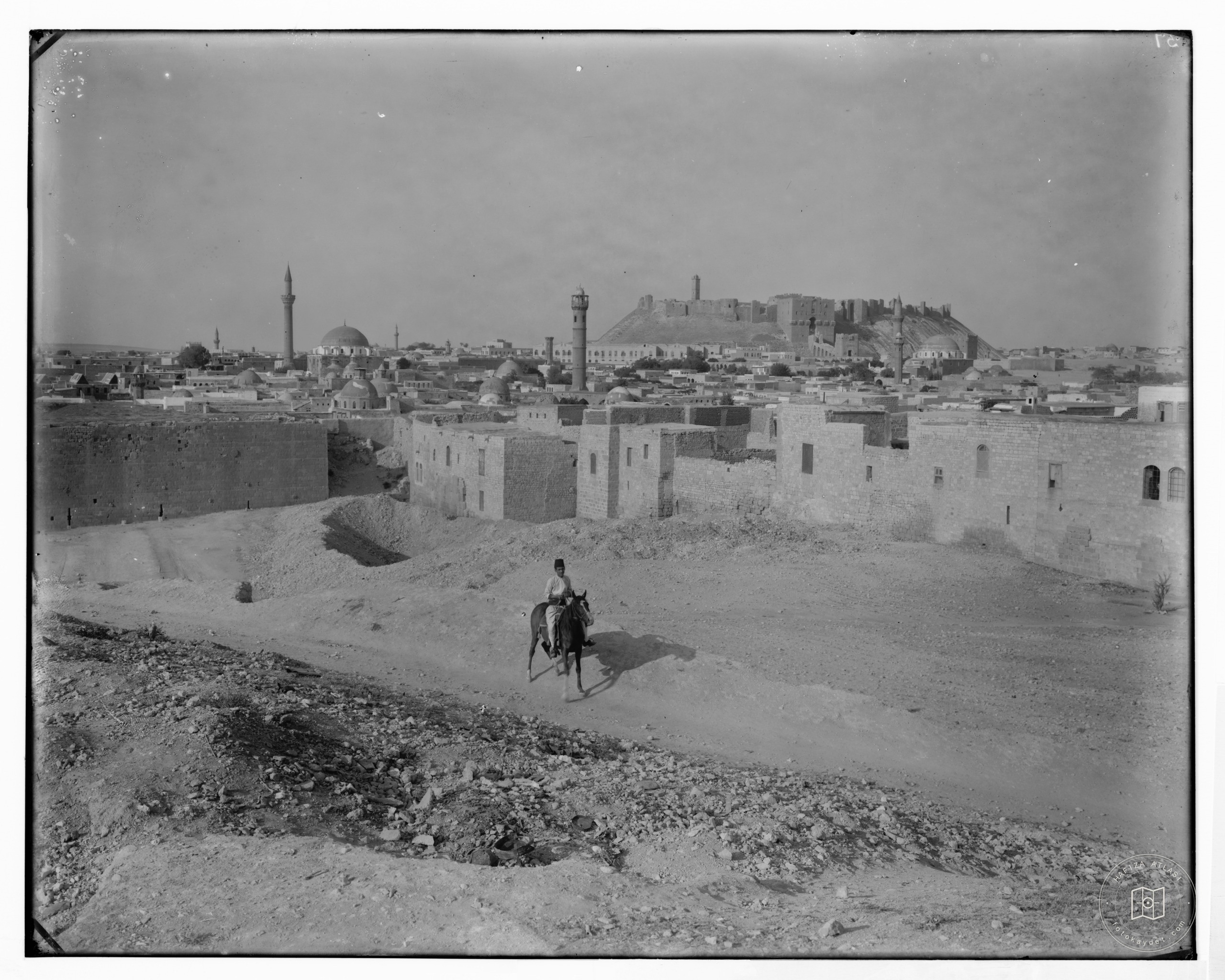 Aleppo (Haleb) and environs. Aleppo and castle from southwest