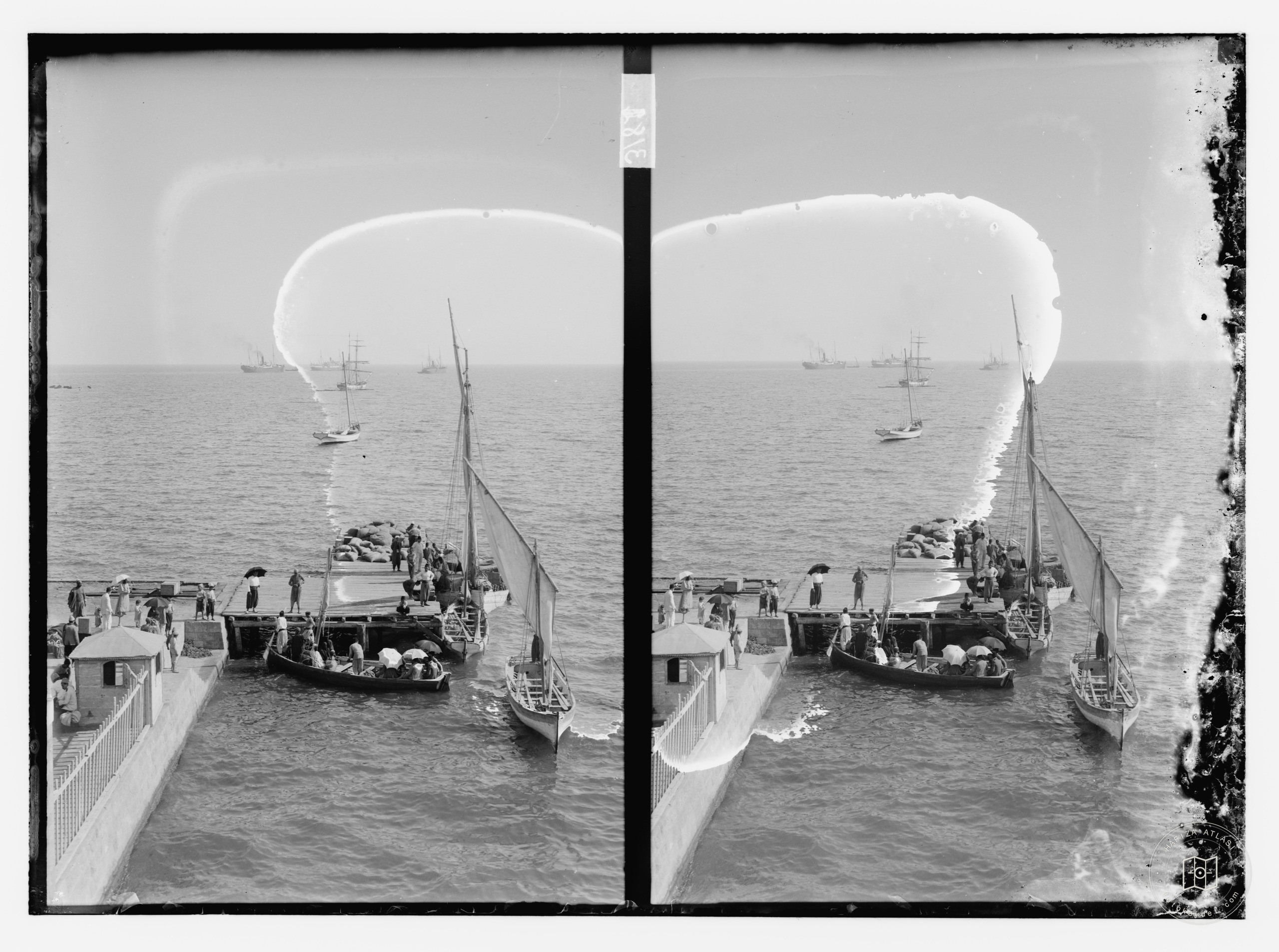 Boat dock looking toward sea, Syria