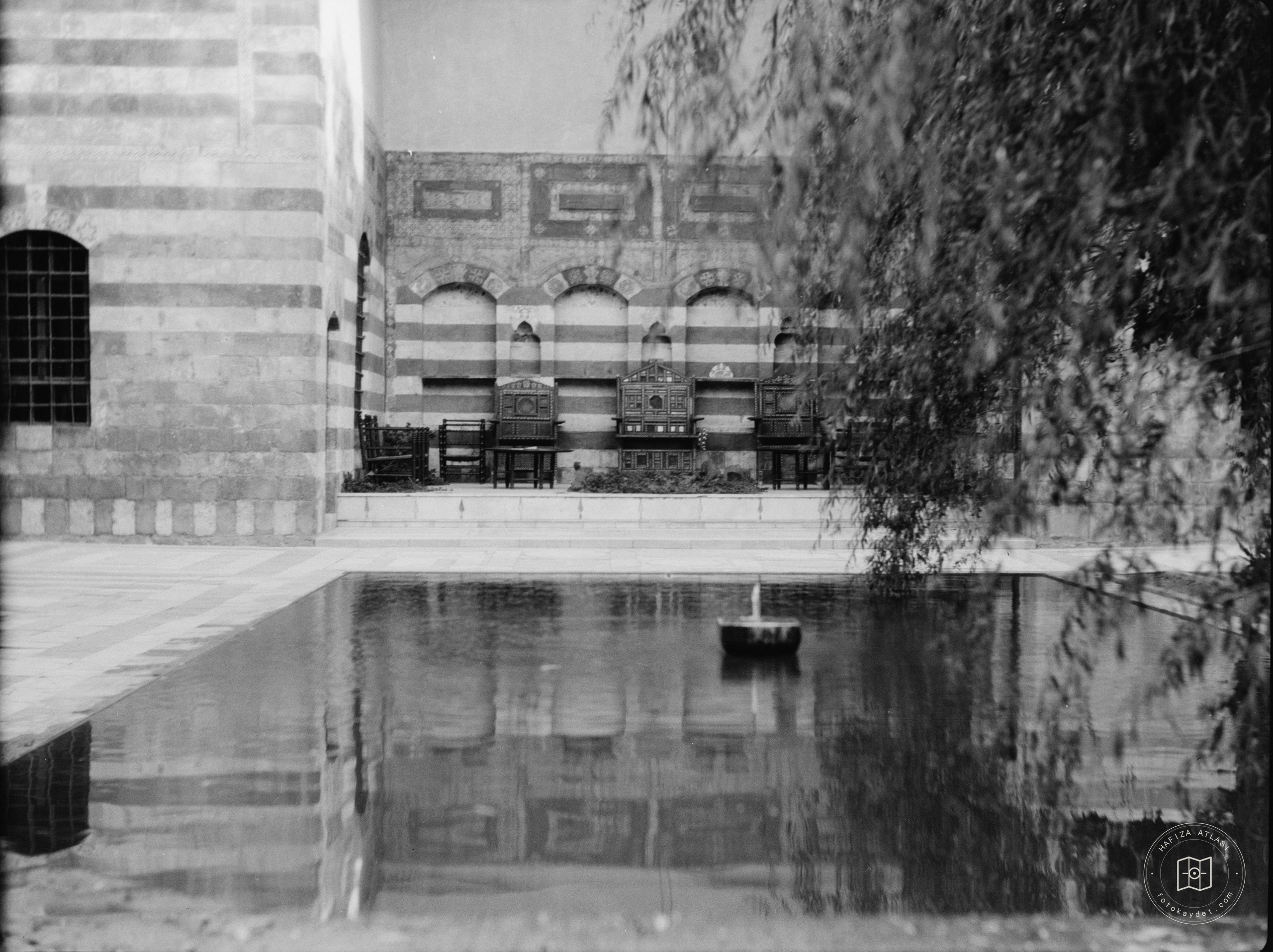 Damascus and Environs. Damascus. Palais Azam. Pool in the great court