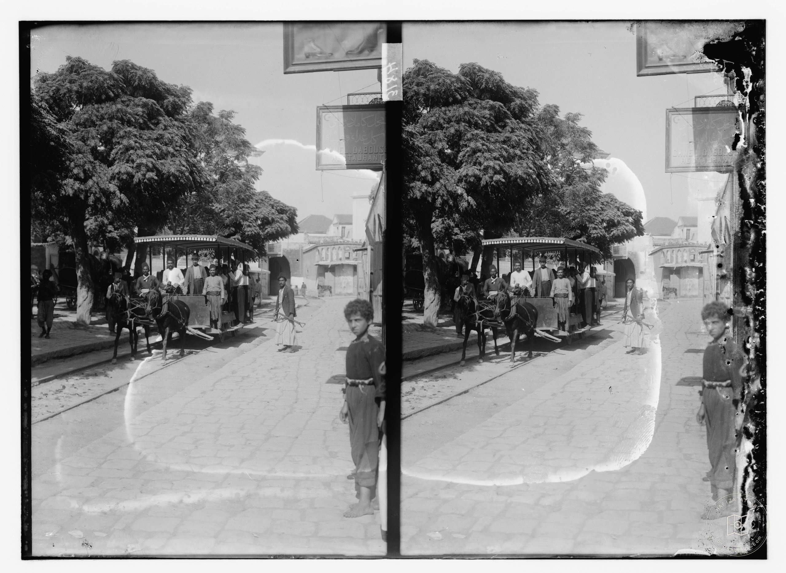 Horse-drawn trolley, Syria