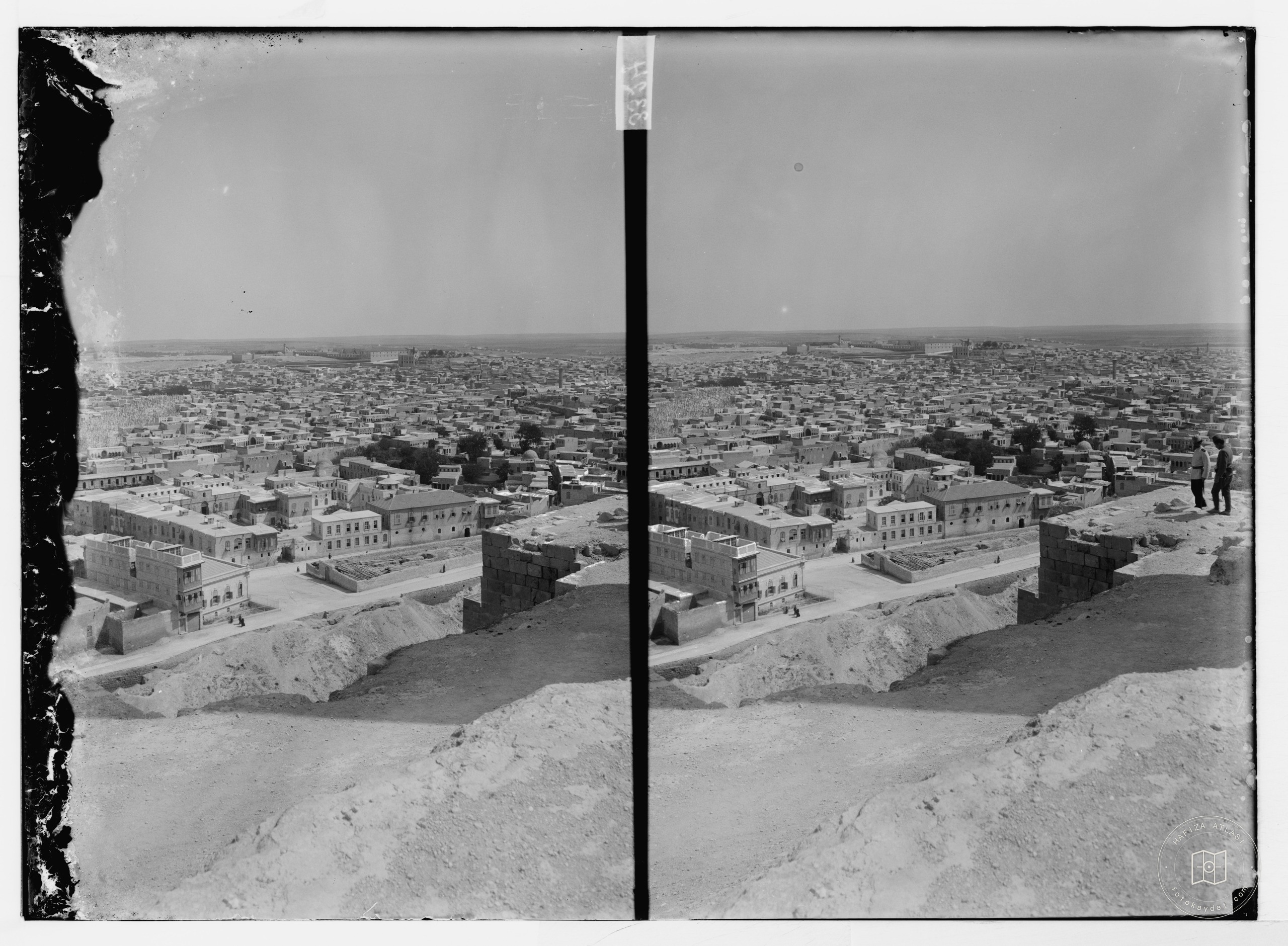 Bird's-eye view of city, possibly Aleppo