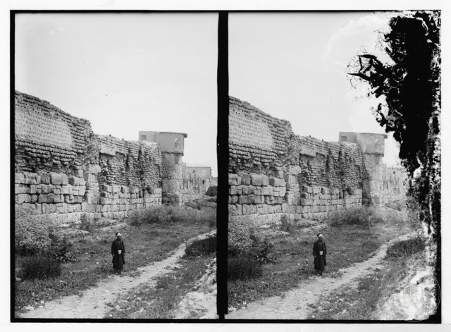 Damascus (Esh-Sham). Wall where St. Paul was let down in a basket