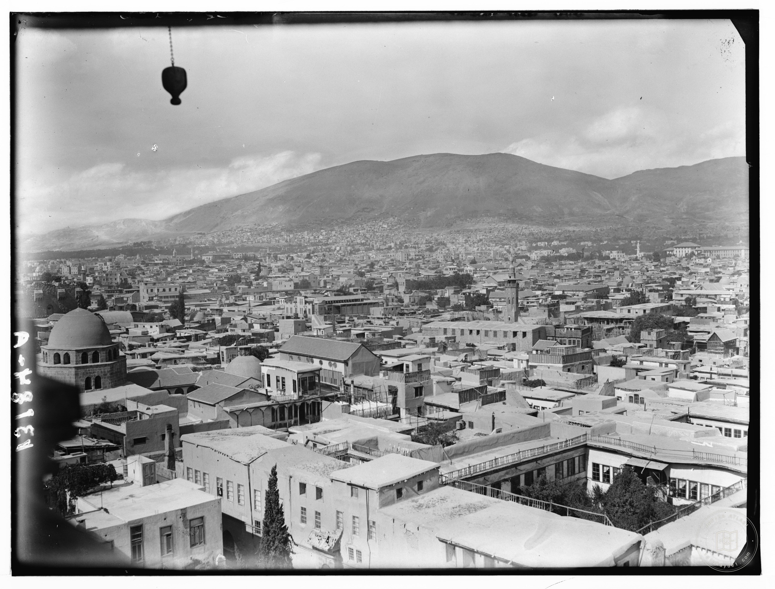 Damascus. The Ommayad Mosque. View from minaret. Panorama in 2 sections of Damascus looking west and N.W