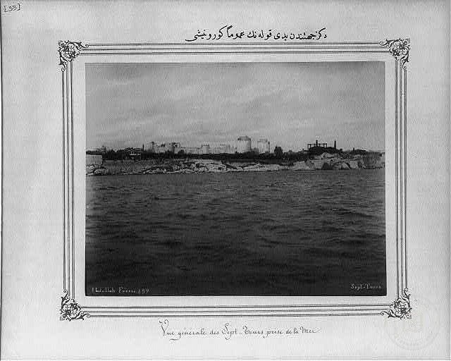 General view of Yedikule (Seven Towers) from the sea side