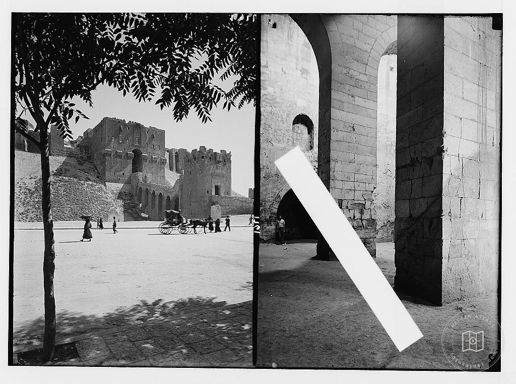 Entrance gateway to castle at Aleppo