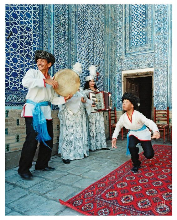 Musicians playing and dancing