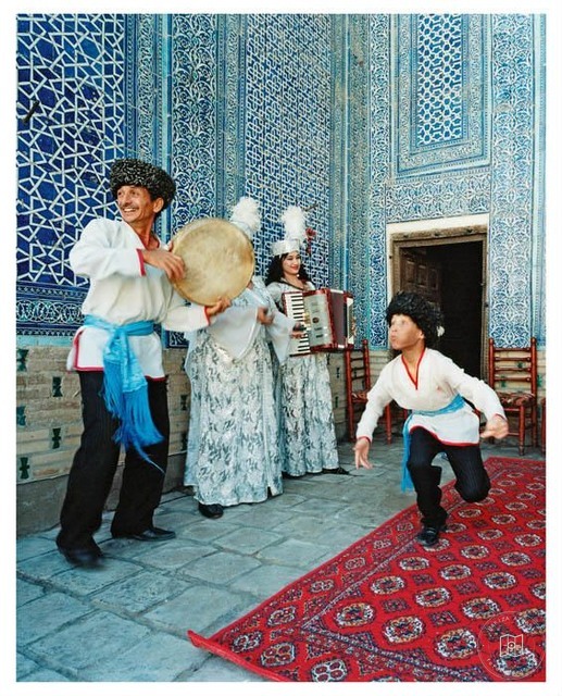 Musicians playing and dancing
