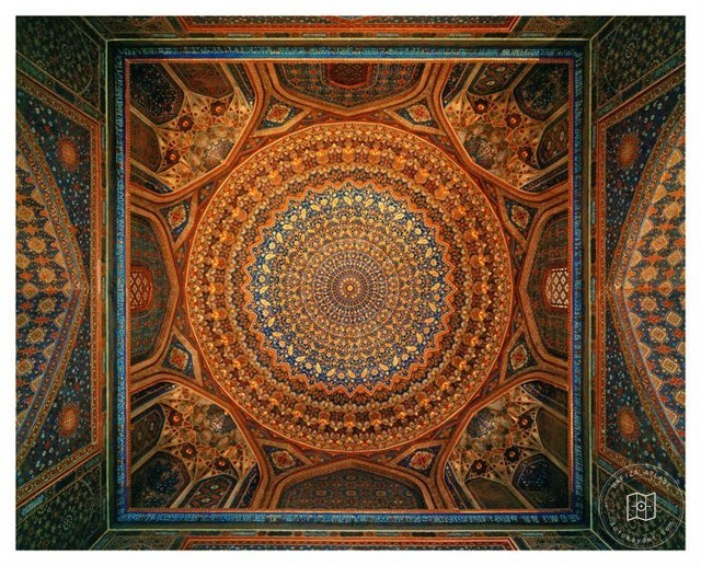 Samarkand — Tillya-Kari Madrasa ceiling dome