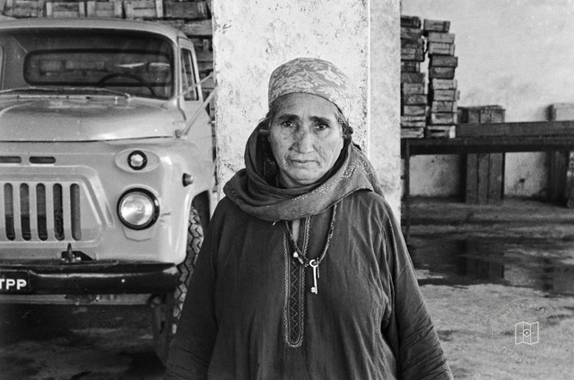 Turkmenistan — Portrait of an Elder with a Truck