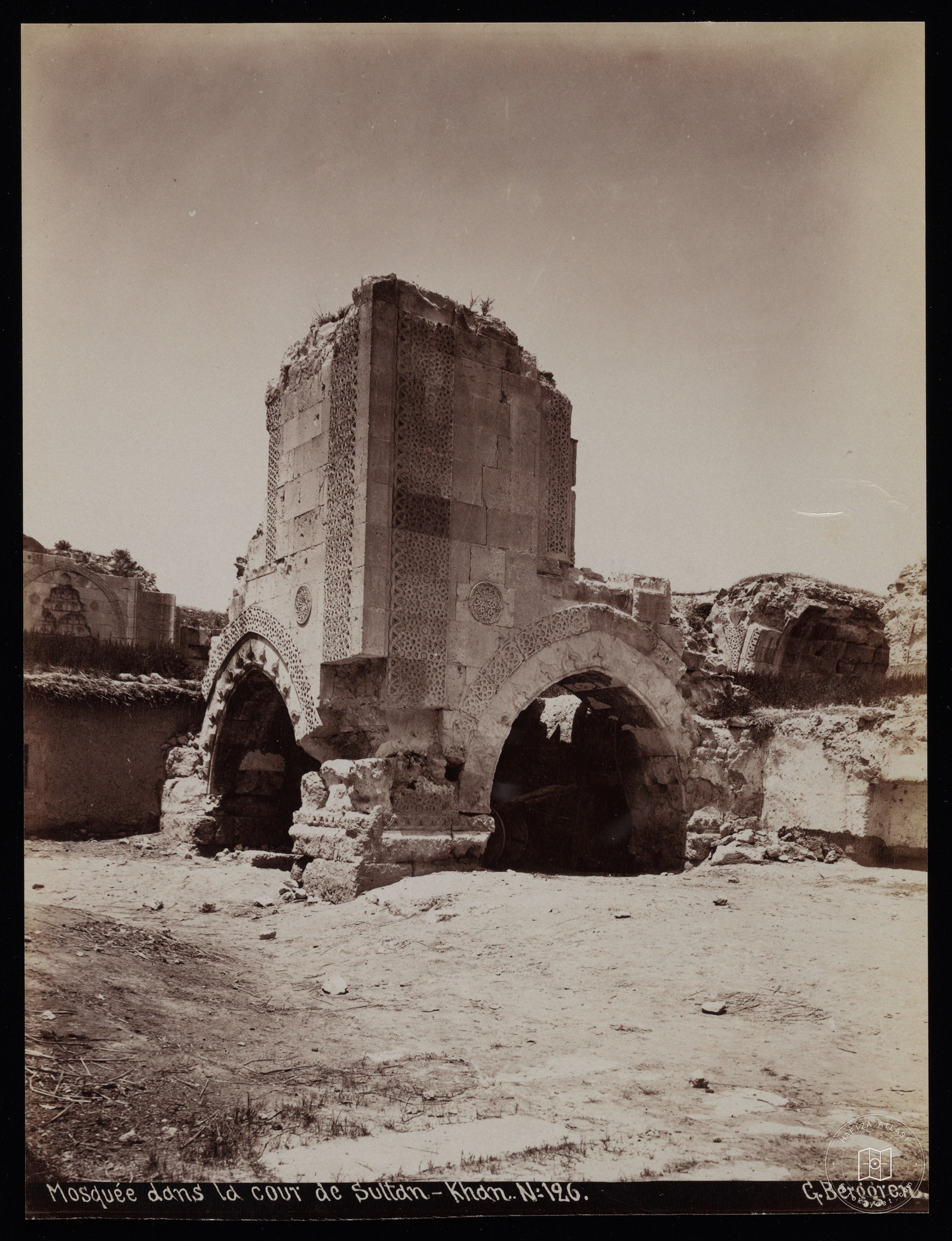 Aksaray Sultanhani Caravanserole Mosque 1870s/G. Berggren Photo