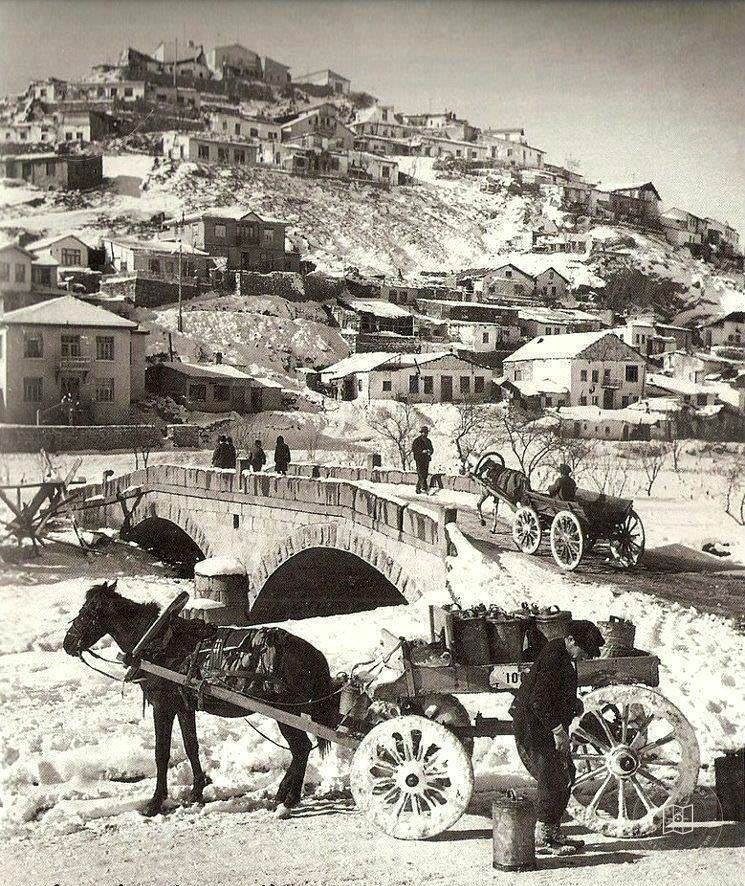Ankara Bent Deresi üzerinde Debbağhane Köprüsü / 1940′lar