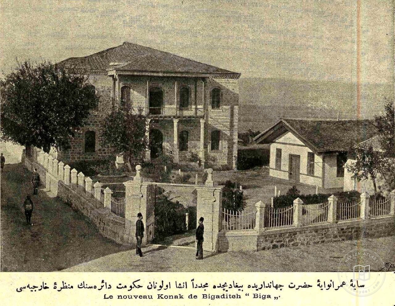 Bigadiç'te yeniden inşa olunan Hükümet Dairesi'nin manzara-i hariciyesi