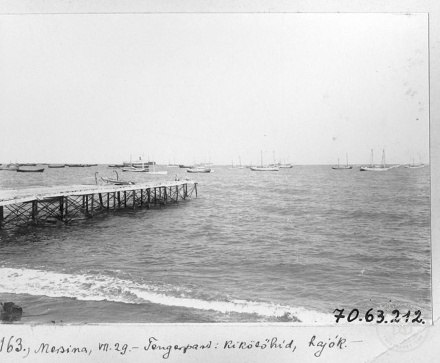 Mersin Harbour Bridge and Boats / 1914