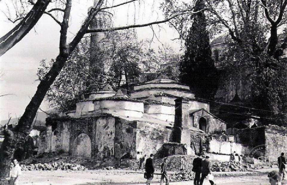Kapalıçarşı yangını sonrası Ulu Cami çevresi, Bursa / 1958