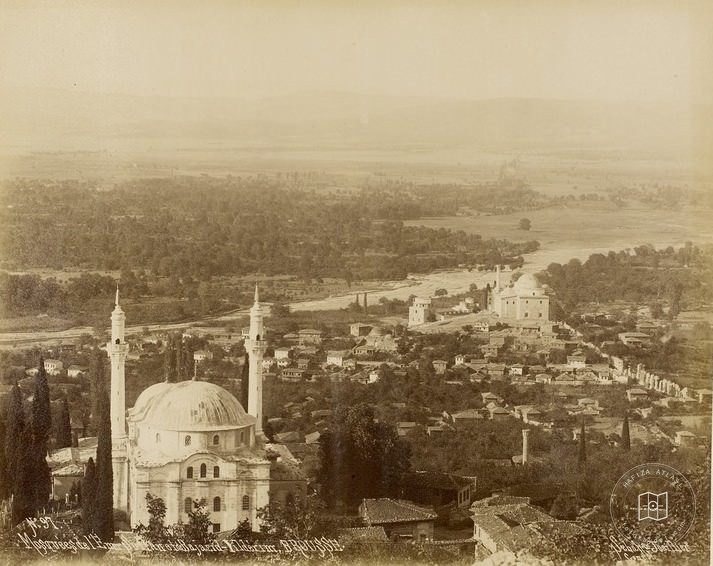 Emir Sultan ve Beyazıt Camii, Bursa / Sébah ve Joaillier Fotoğrafı